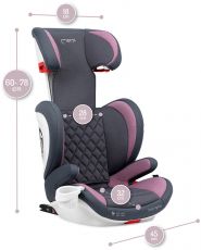 Автокрісло MoMi QUICK FIX pink (15-36кг)